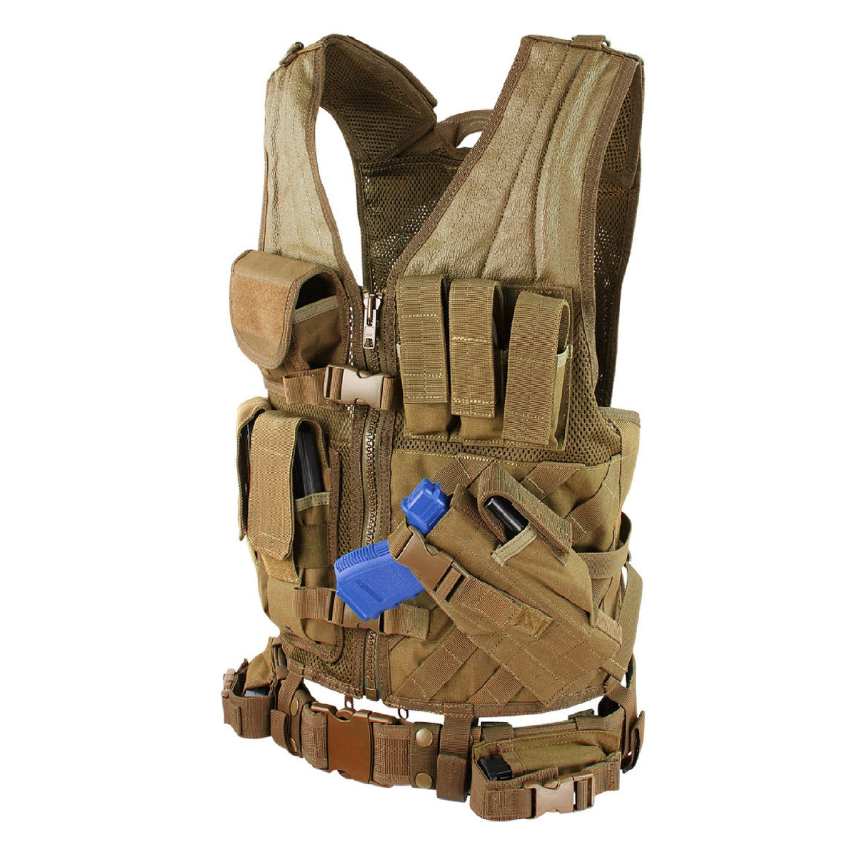 CHALECO CONDOR DE CIERRE CRUZADO COYOTE CV-498