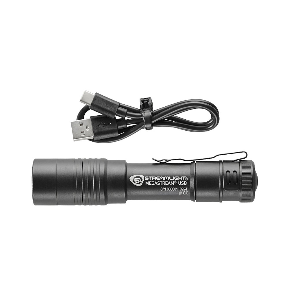 66210 LAMPARA MEGASTREAM USB CON BATERIAS SL-B34 NEGRA MARCA STREAMLIGHT