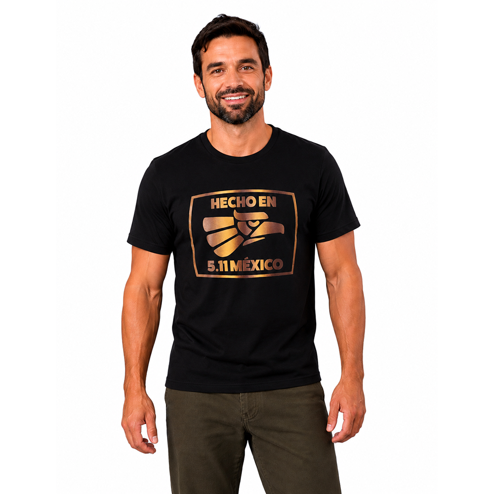 6760134MX-019 PLAYERA HECHO EN 5.11 MX NEGRA MARCA 5.11 TACTICAL