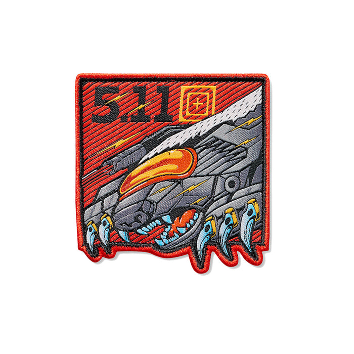 6890077AKO-460 PARCHE VENGEFUL BADGER ROJO MARCA 5.11