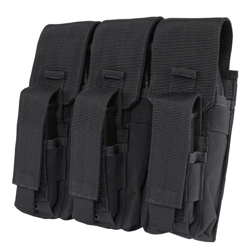 MA72-002 PORTA CARGADOR TRIPLE AK-47 NEGRO MARCA CONDOR