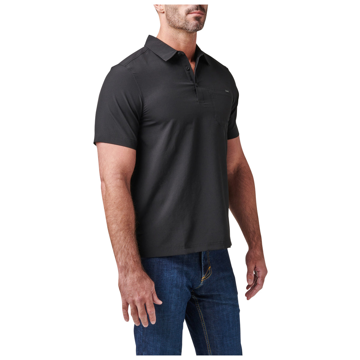 PLAYERA 5.11 TACTICAL TIPO POLO MANGA CORTA FLEX NEGRO