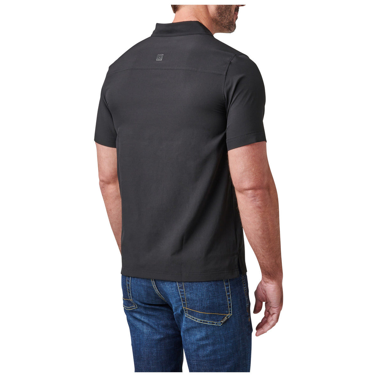 PLAYERA 5.11 TACTICAL TIPO POLO MANGA CORTA FLEX NEGRO