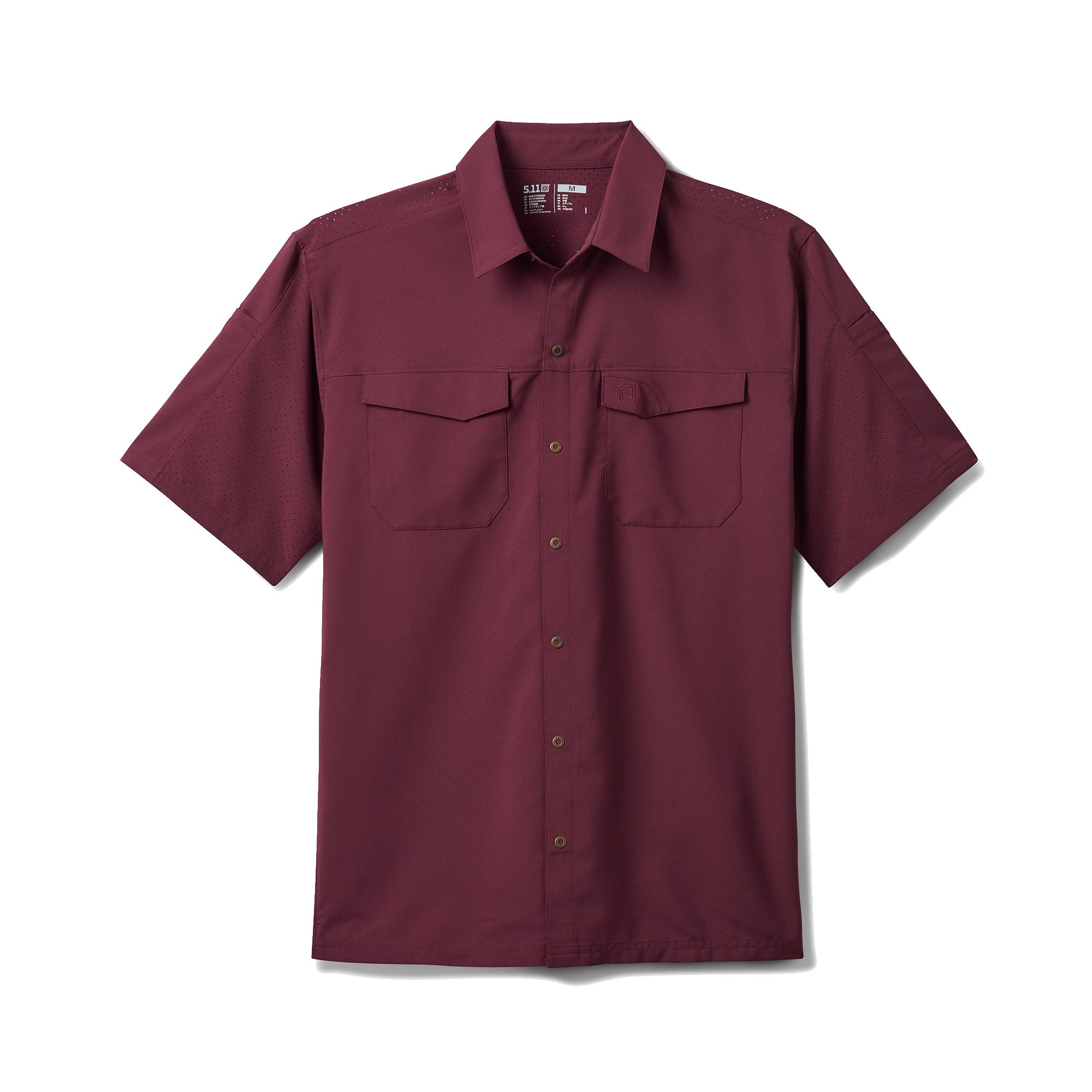 71340-558 CAMISA FREEDOM FLEX MANGA CORTA BURGUNDY MARCA 5.11 TACTICAL