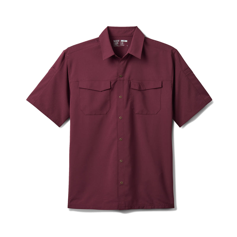 71340-558 CAMISA FREEDOM FLEX MANGA CORTA BURGUNDY MARCA 5.11 TACTICAL