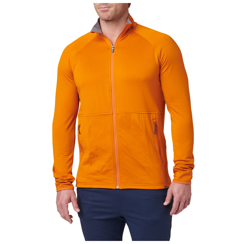 72244-1013 SUDADERA STRATOS FULL ZIP SUNSET ORANGE MARCA 5.11 TACTICAL