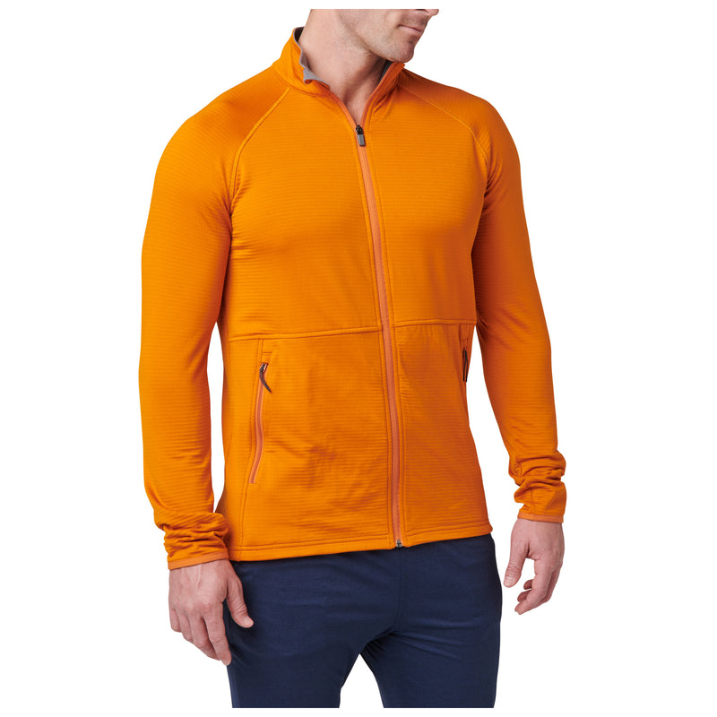 72244-1013 SUDADERA STRATOS FULL ZIP SUNSET ORANGE MARCA 5.11 TACTICAL