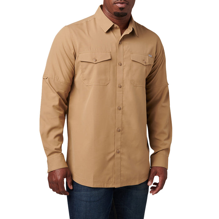 72521-120 CAMISA MARKSMAN MANGA LARGA COYOTE MARCA 5.11 TACTICAL