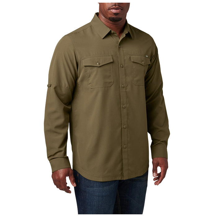 72521-206 CAMISA MARKSMAN MANGA LARGA FIELD GREEN MARCA 5.11 TACTICAL