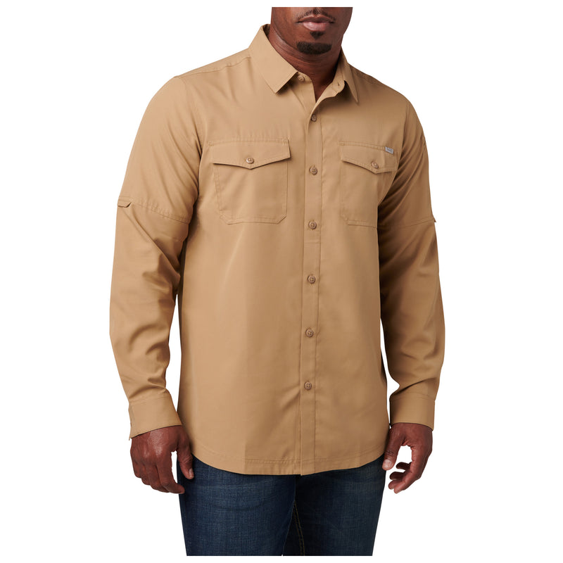 72521-120 CAMISA MARKSMAN MANGA LARGA COYOTE MARCA 5.11 TACTICAL