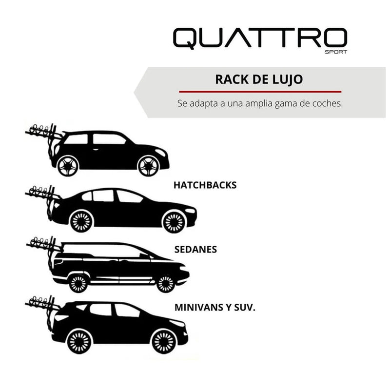 727785111492 RACK DE CAJUELA VENTURA PARA 3 BICICLETAS NEGRO MARCA QUATTRO