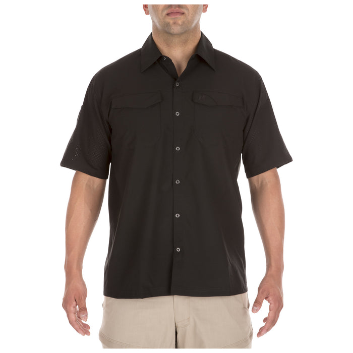 71340-019 CAMISA FREEDOM FLEX MANGA CORTA NEGRA MARCA