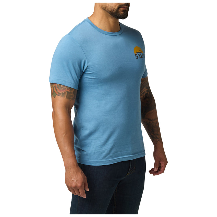 76166ADU-766 PLAYERA TROUT ON! MINERAL BLUE MARCA 5.11 TACTICAL