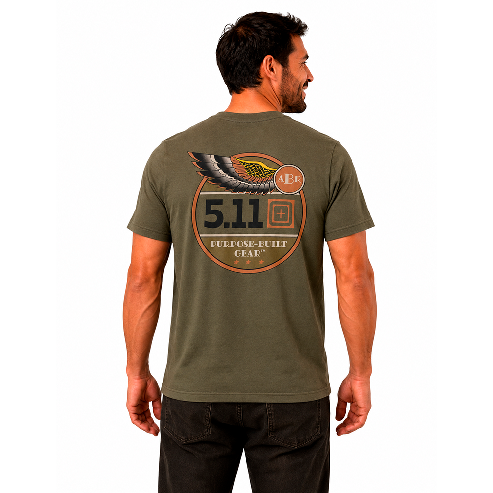 76166AFR-186 PLAYERA PBG CREST RANGER GREEN MARCA 5.11 TACTICAL