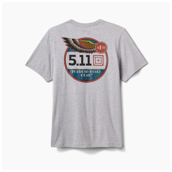 76166AFR-016 PLAYERA PBG CREST HEATHER GREY MARCA 5.11 TACTICAL