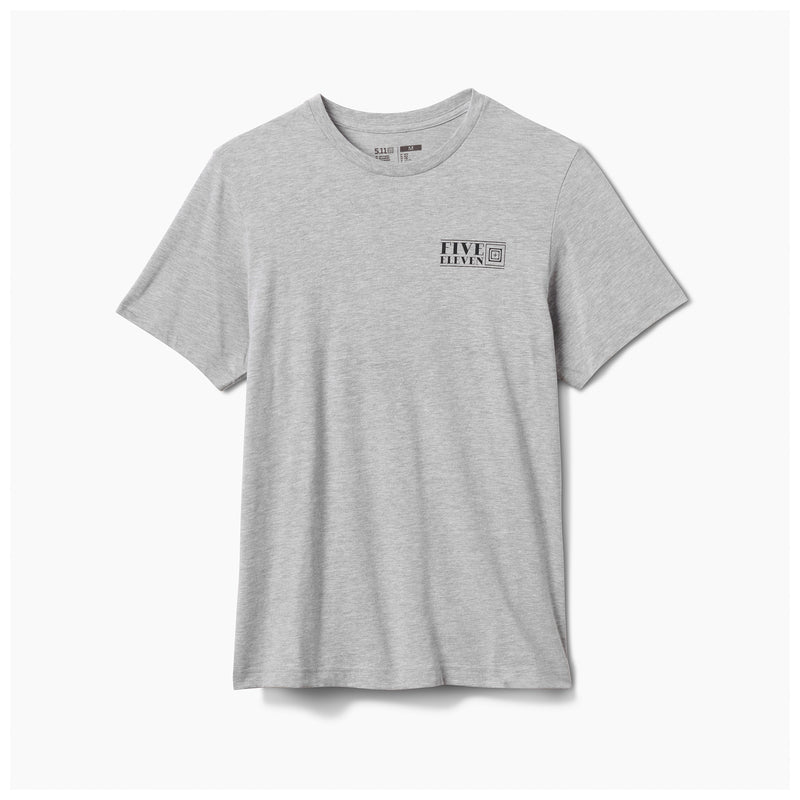 76166AFR-016 PLAYERA PBG CREST HEATHER GREY MARCA 5.11 TACTICAL