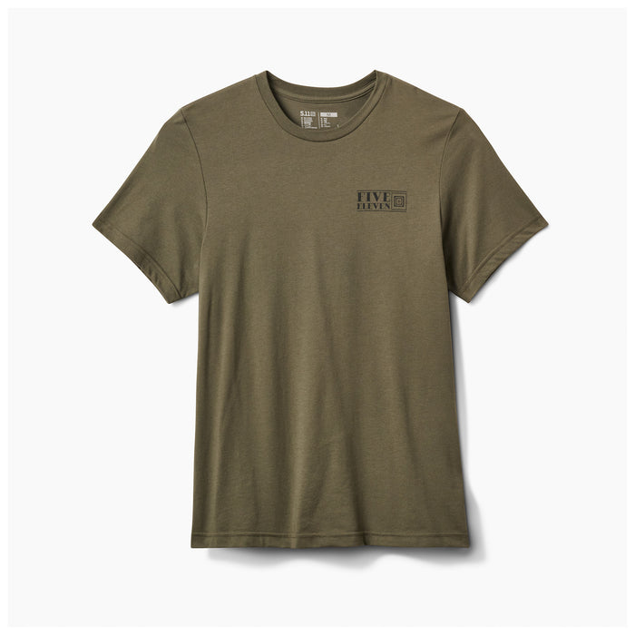 76166AFR-186 PLAYERA PBG CREST RANGER GREEN MARCA 5.11 TACTICAL