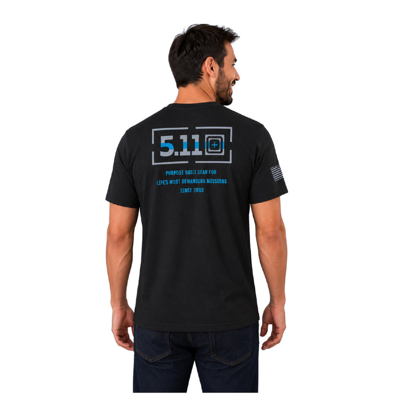 76166AHF-019 PLAYERA TBL MISSION NEGRA MARCA 5.11 TACTICAL