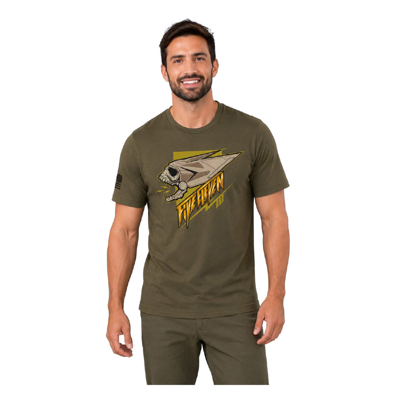 76166AJS-186 PLAYERA COVERT CRANIUM SS RANGER GREEN MARCA 5.11 TACTICAL