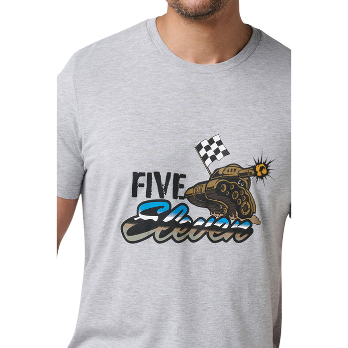 76166AJX-016 PLAYERA BATTLE RATTLE TANK SS TEE HEATHER GREY MARCA 5.11 TACTICAL