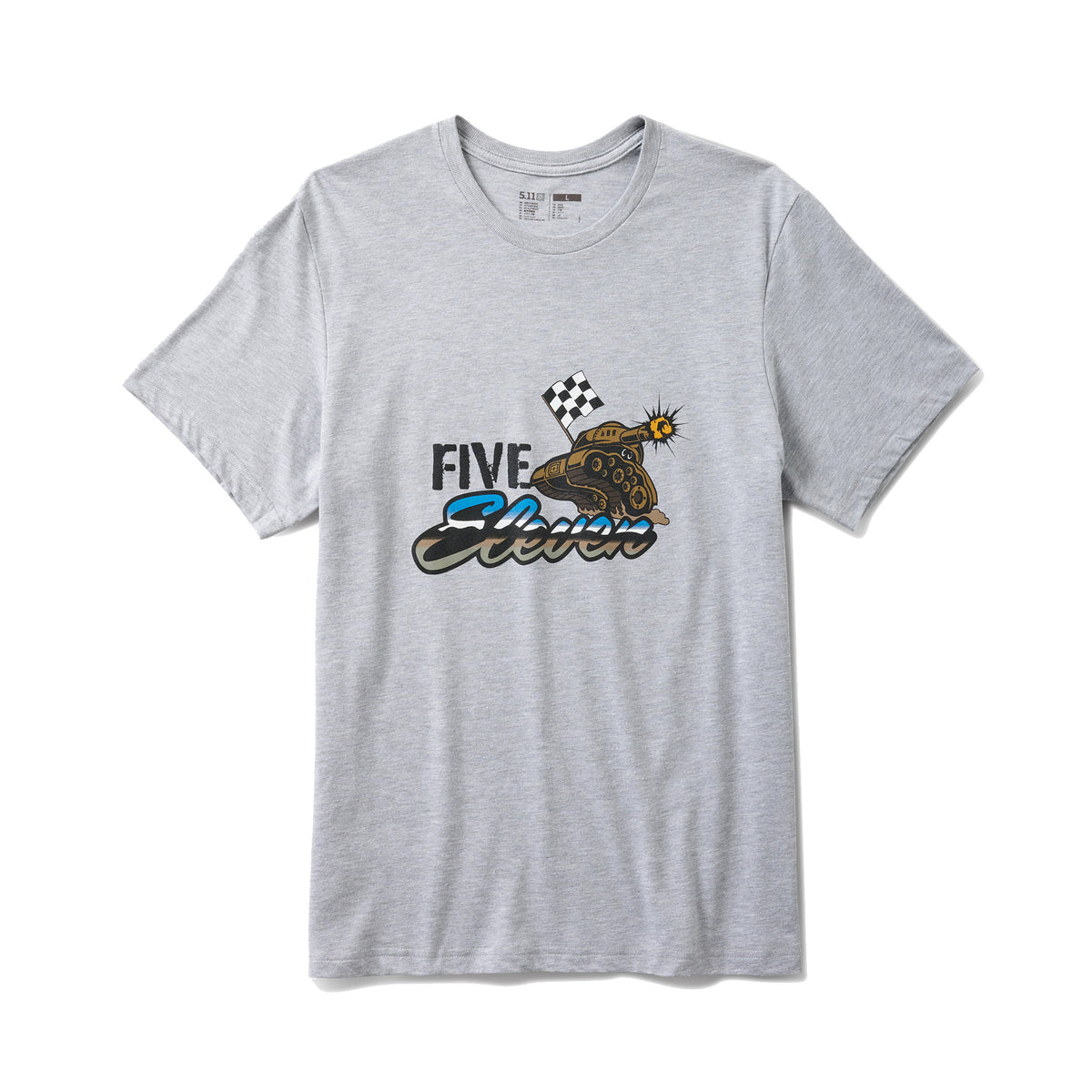PLAYERA 5.11 TACTICAL BATTLE RATTLE TANK SS TEE HEATHER GREY