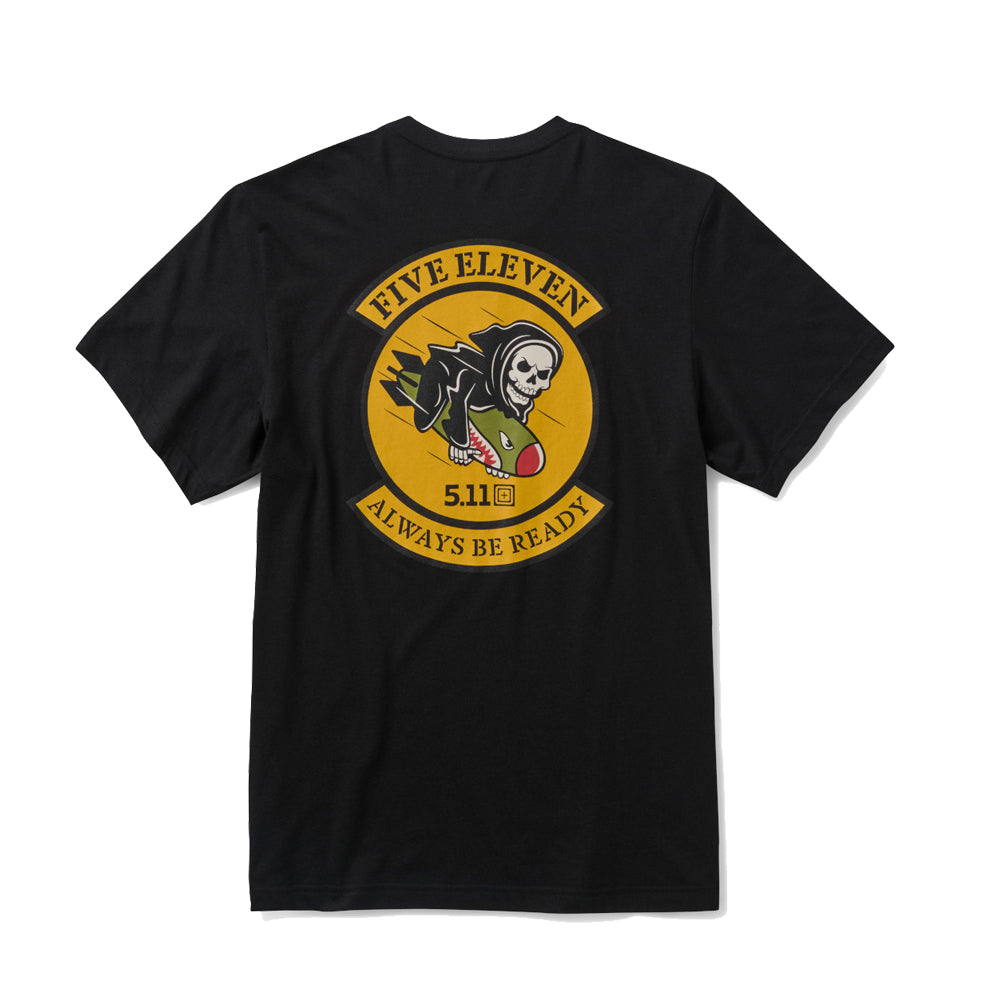 PLAYERA 5.11 TACTICAL GRIM BOMBER S/S TEE NEGRA