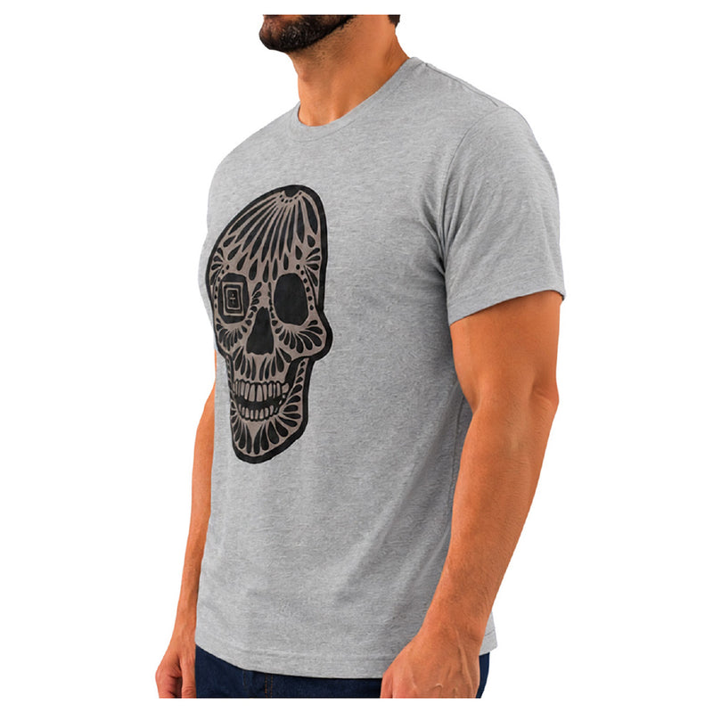 76376-016 PLAYERA BARRO NEGRO SKULL HEATHER GREY MARCA 5.11 TACTICAL