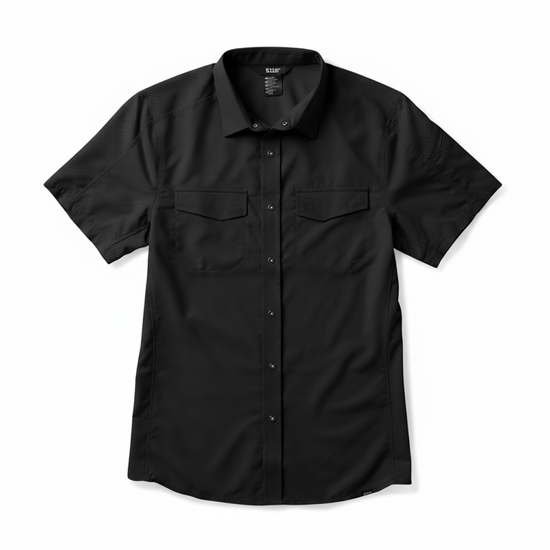 7710206-019 CAMISA FREEDOM FLEX MODERN M/C NEGRA MARCA 5.11 TACTICAL