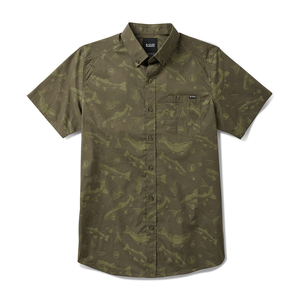 7710232-1452 CAMISA COMPANION M/C RANGER GREEN FINATICAL MARCA 5.11 TACTICAL