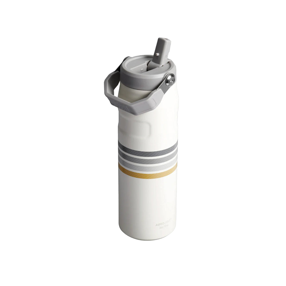 90474PT TERMO ICEFLOW AEROLIGHT FLIP STRAW VARSITY 24oz CREAM ASH STRIPE MARCA STANLEY