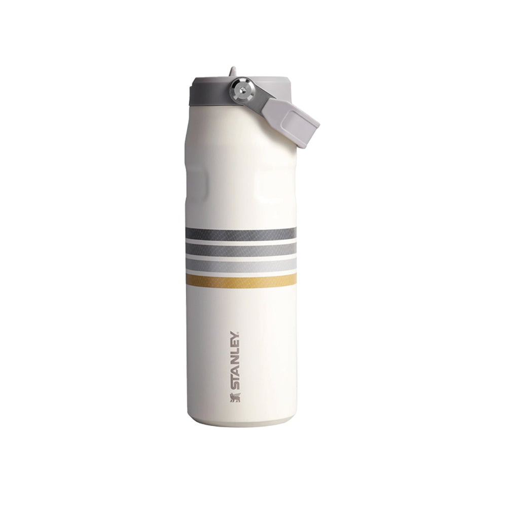 90474PT TERMO ICEFLOW AEROLIGHT FLIP STRAW VARSITY 24oz CREAM ASH STRIPE MARCA STANLEY