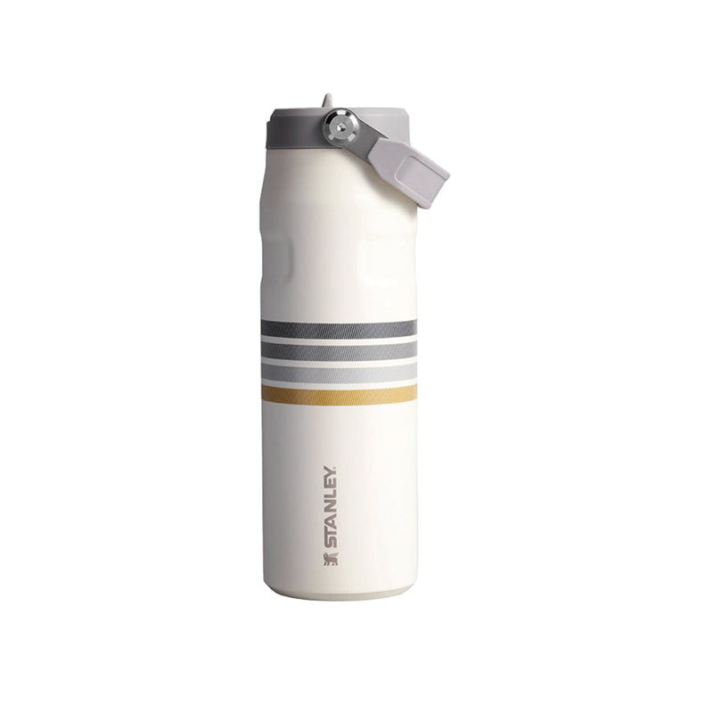 90474PT TERMO ICEFLOW AEROLIGHT FLIP STRAW VARSITY 24oz CREAM ASH STRIPE MARCA STANLEY