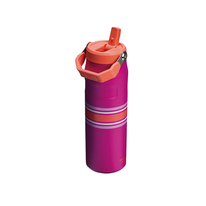 90478PT TERMO ICEFLOW AEROLIGHT FLIP STRAW VARSITY 24oz FUSCHIA MESH MARCA STANLEY