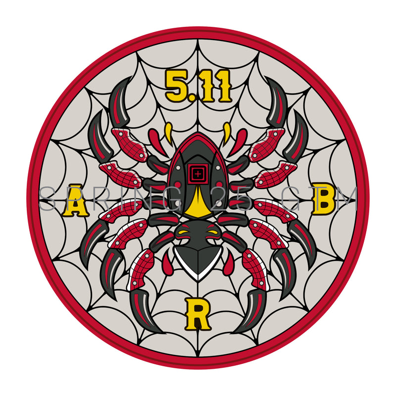 92662AFU-556 PARCHE BLADED SPIDER CRIMSON MARCA 5.11