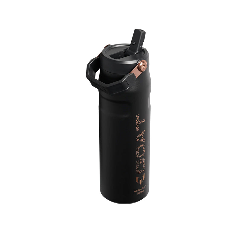 94825PT TERMO ICEFLOW FLIP STRAW 2.0 BOTTLE 24oz MESSI NEGRO GOAT MARCA STANLEY