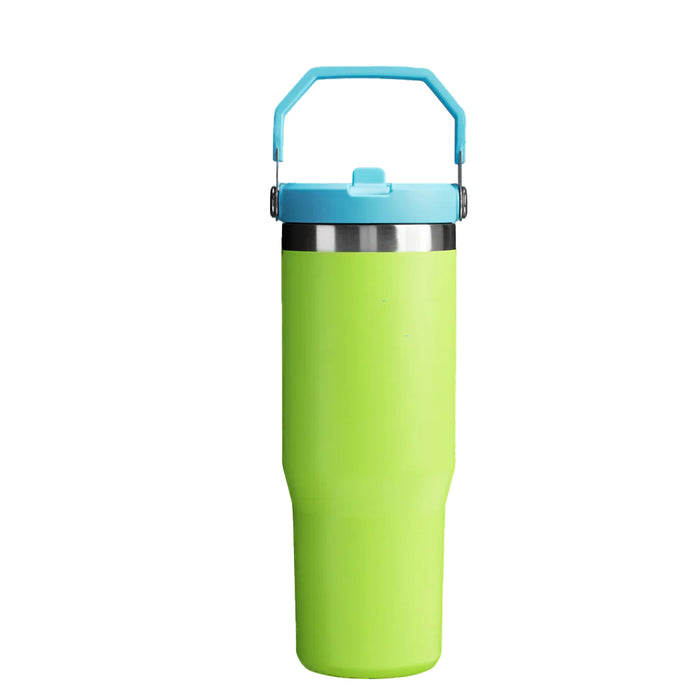 99672PT TERMO ICEFLOW FLIP STRAW 30oz BRIGHT LIME MARCA STANLEY