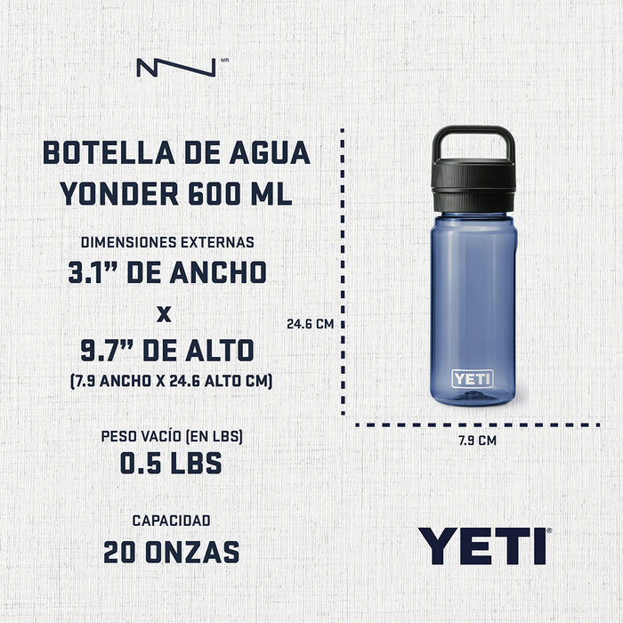 21071502633 BOTELLA DE AGUA YONDER 600ml COLOR MATCHED STRAW CAP ORANGE MARCA YETI