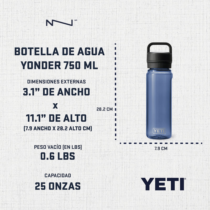 21071220003 BOTELLA DE AGUA YONDER 750ml CLEAR MARCA YETI