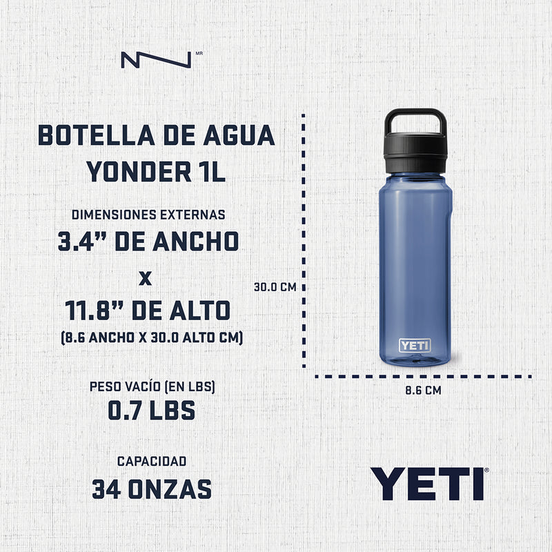 21071220005 BOTELLA DE AGUA YONDER 1Lt CHARCOAL MARCA YETI