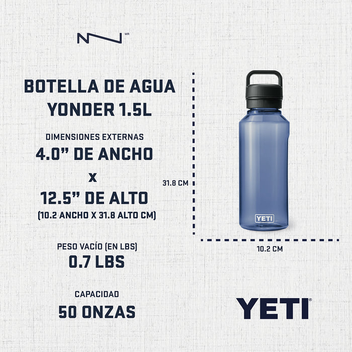 21071501943 BOTELLA DE AGUA YONDER 1.5Lt CHARCOAL MARCA YETI