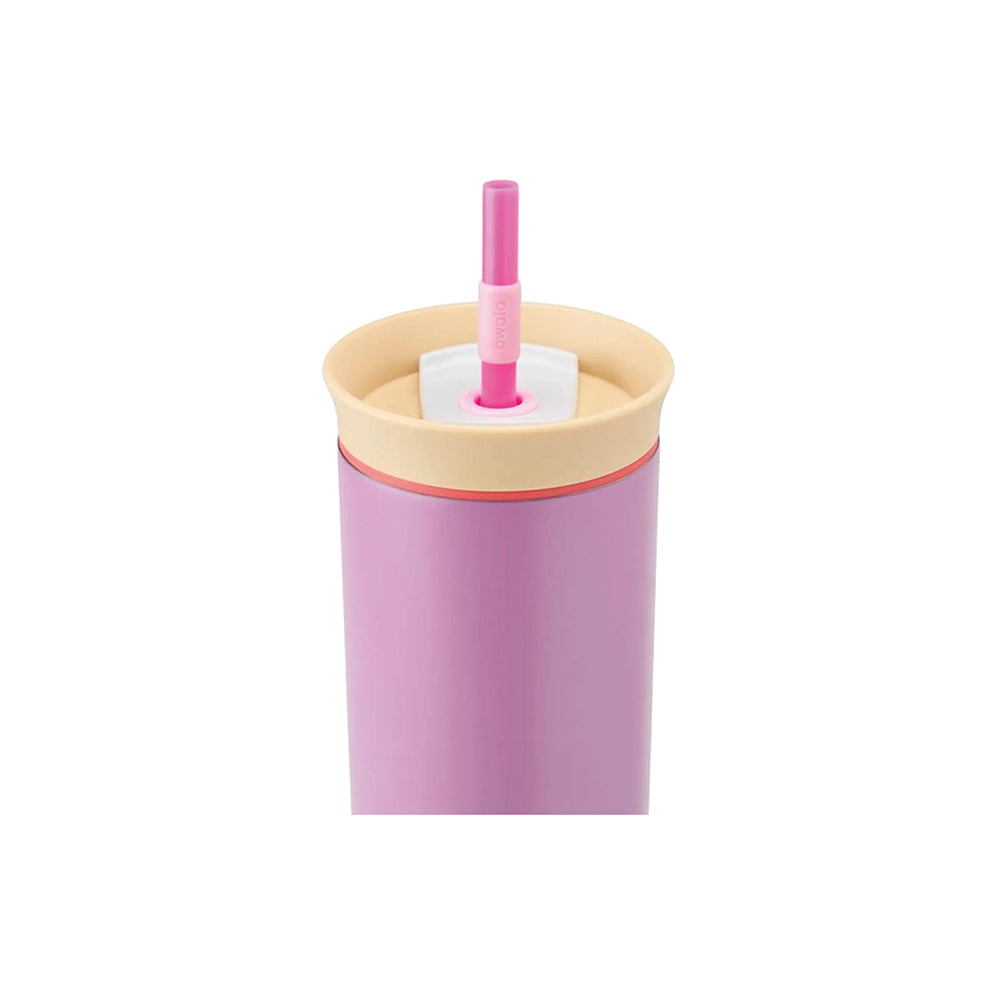 TERMO OWALA DE ACERO CON POPOTE 710ML ROSA OSCURO C07000