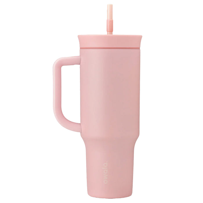 C07203 TERMO DE ACERO INOXIDABLE CON POPOTE 1185ML ROSE QUARTZ MARCA OWALA