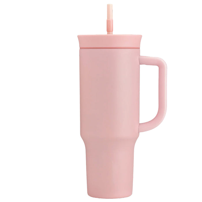 C07203 TERMO DE ACERO INOXIDABLE CON POPOTE 1185ML ROSE QUARTZ MARCA OWALA