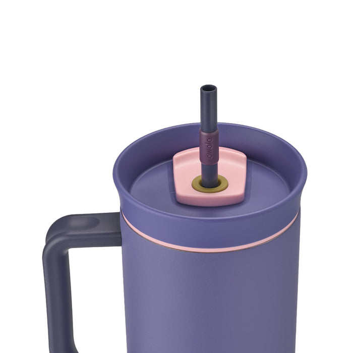 C07504 TERMO DE ACERO INOXIDABLE CON POPOTE 1185ML BLUE JAY MARCA OWALA