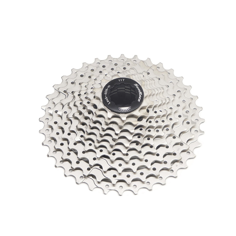 CSESUN0059 CASSETTE DE PIÑONES MTB CSMS0 10P 11/36D CAJITA CSMS0.TAW0.XS0.BXB METALLIC PLATA SUNRACE