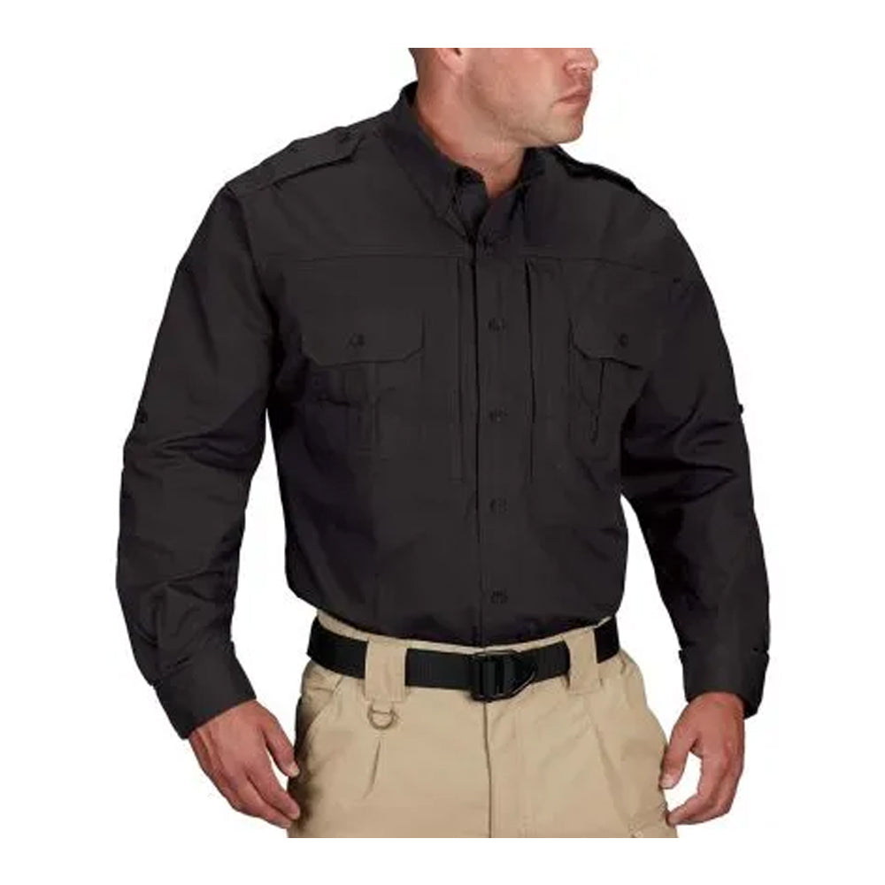 F5312-50-001 CAMISA TACTICA LIGERA 65% 35% NEGRA MARCA PROPPER