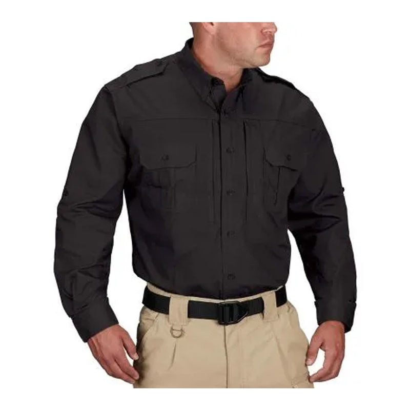 F5312-50-001 CAMISA TACTICA LIGERA 65% 35% NEGRA MARCA PROPPER