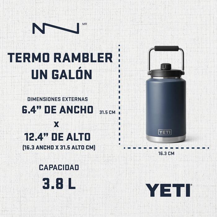 21071501179 TERMO RAMBLER UN GALON CHARCOAL MARCA YETI