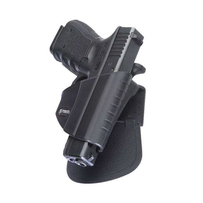 GL2DB FUNDA DE PALETA CON SEGURO DE PULGAR GLOCK 17/19 MARCA FOBUS