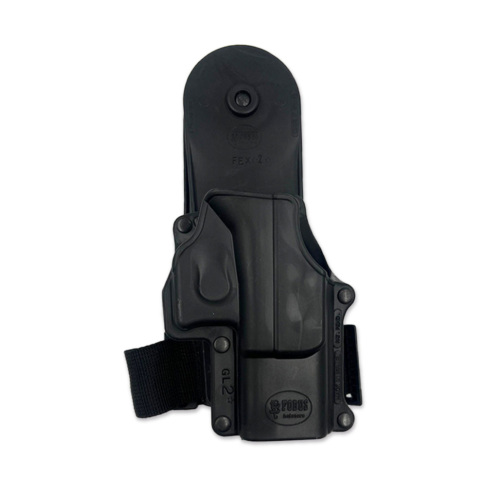 GL2EXBHP PIERNERA CON FUNDA DE RETENCION EN FAJILLA PARA GLOCK 17/19 MARCA FOBUS